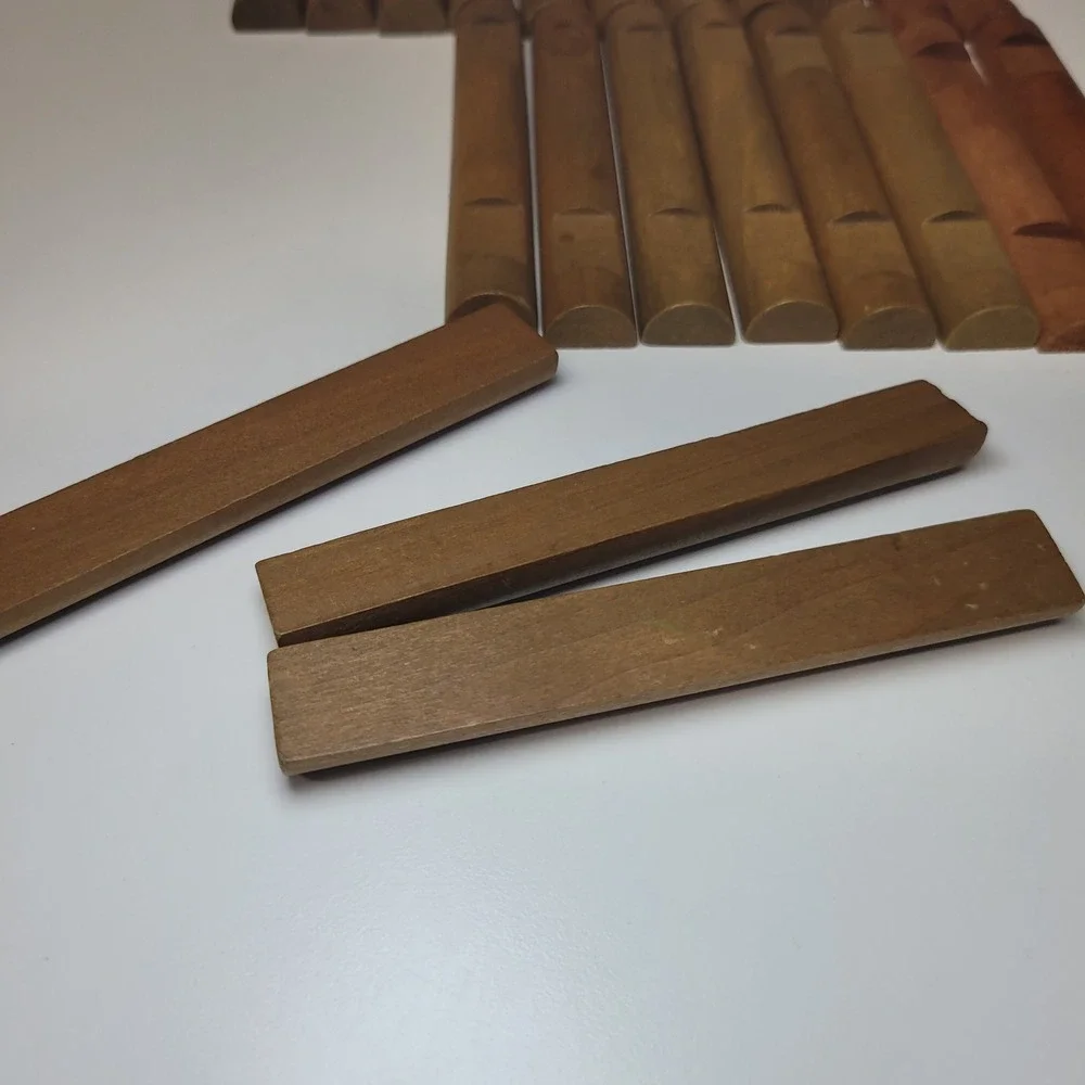 Lincoln Logs Flat Short Replacement Pcs 20 Count Brown Wood Building Toy Parts